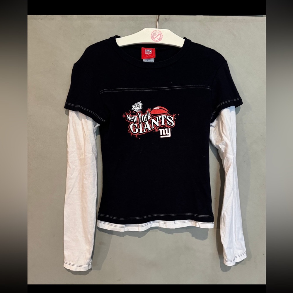 Super Bowl XLII NFL New York Giants cotton long sleeve shirt small women’s